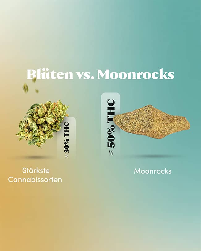 Vorteile und Nachteile von Moonrocks, wie starkes High und Nebenwirkungen