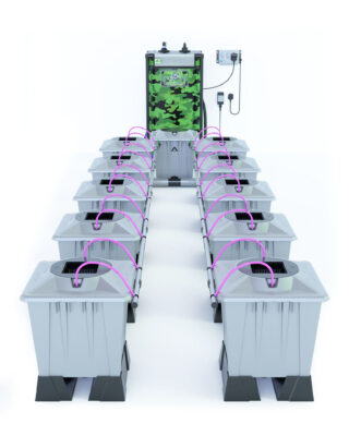 Alien Hydroponics AERO System Silver Series 15L Töpfe für 10 Pflanzen - Grow Guru