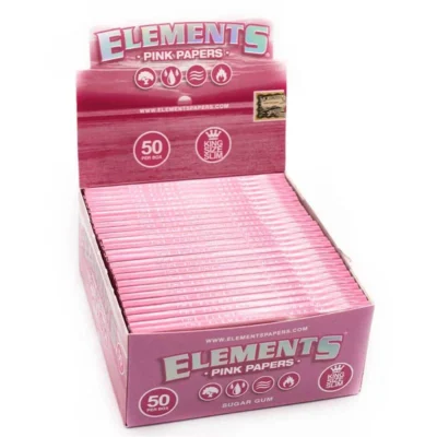 Elements Pink Papers King Size Slim 32 Blatt - Hanfjack