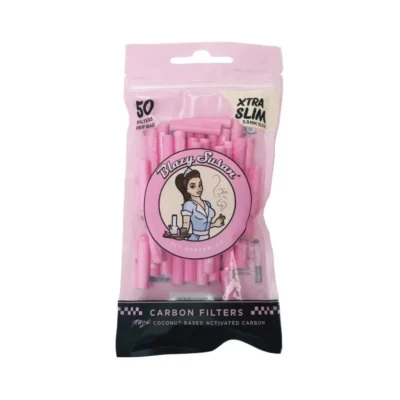 PURIZE Blazy Susan Aktivkohlefilter XTRA Slim 6mm im Beutel Pink 50 Stück - Hanfjack
