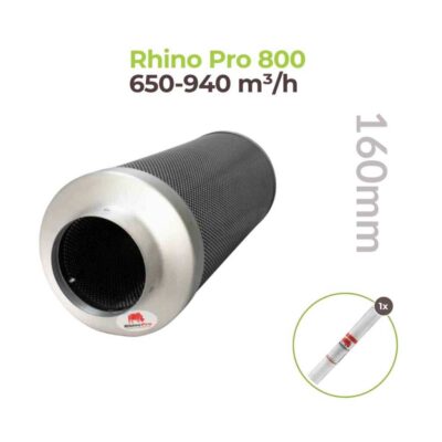 Rhino Pro Aktivkohlefilter Serie 160mm 650-940m³/h Rhino Pro 800 - Hanfjack